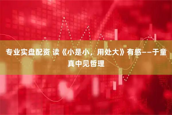 专业实盘配资 读《小是小，用处大》有感——于童真中见哲理